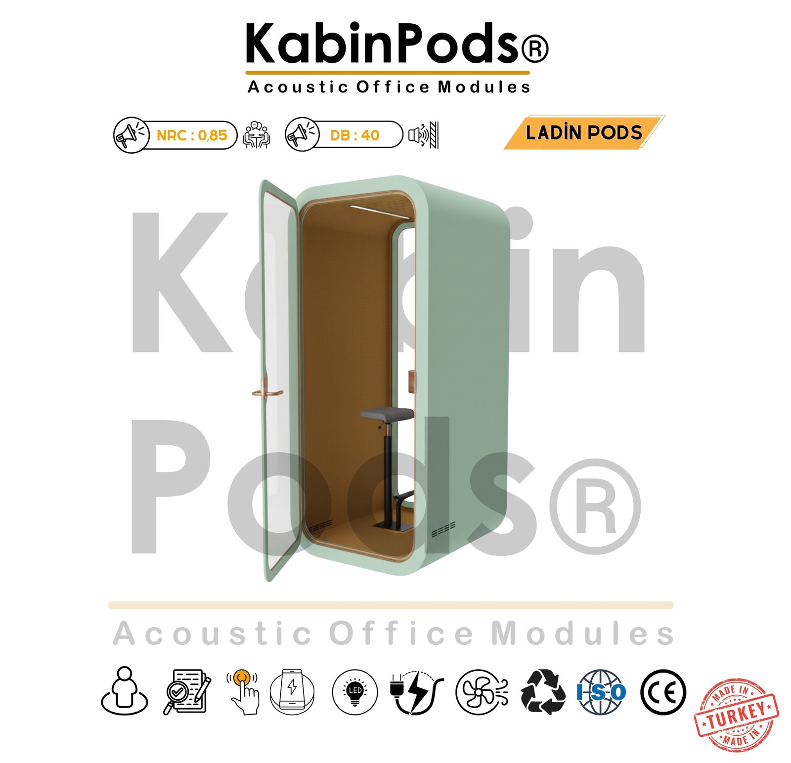 Telefon Kabini Teknik Özellikler - LED Aydınlatma ve Havalandırma Sistemi